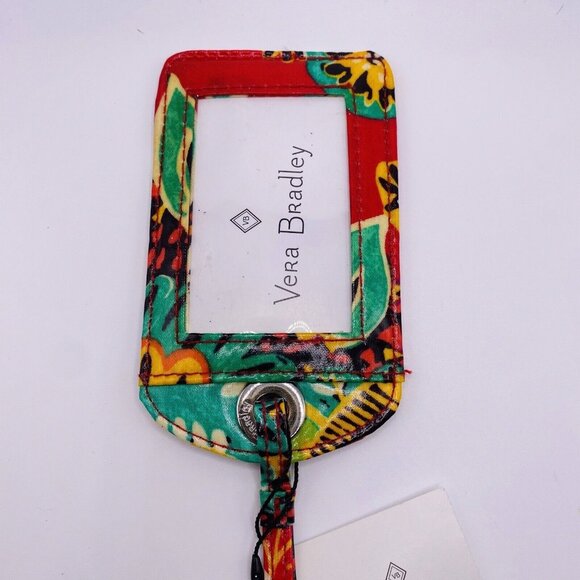 Vera Bradley LUGGAGE TAG laminated travel suitcase ID case gift card holder NEW - Picture 2 of 5